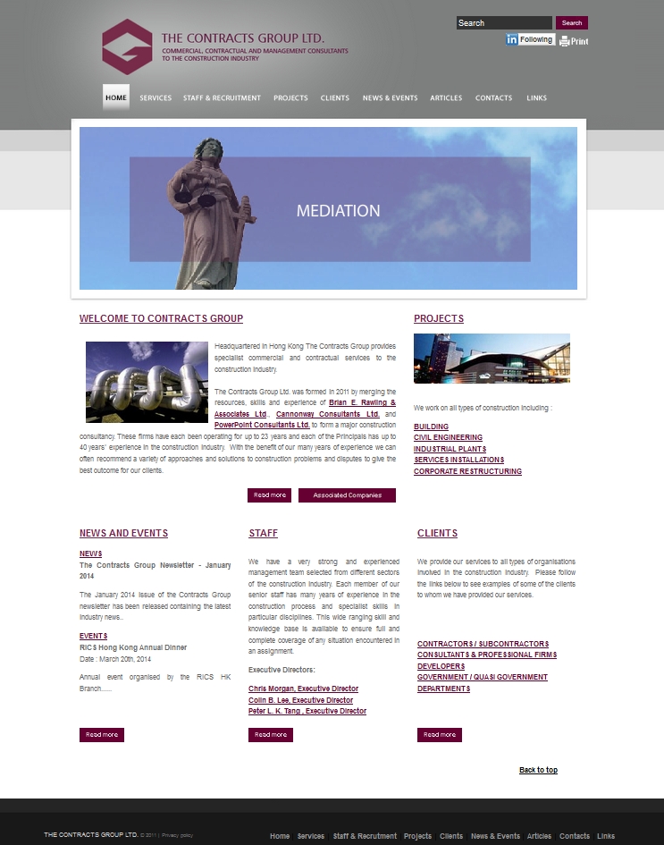Contracts Group website